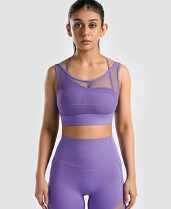 Soutien-gorge de sport sans coutures à maintien élevé personnalisé, qualité supérieure, respirant, personnalisation du logo, maintien moyen, style simple, yoga - Product Image 1