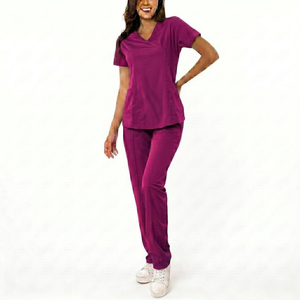 OEM Custom Nurse <b>Scrubs</b> <b>Set</b> Breathable Medical Uniform Comfortable Hospital Workwear Wholesale Pricing Nurse <b>Scrubs</b> <b>Set</b> - Product Image 2