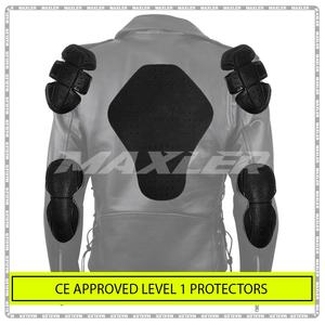 Chaqueta de moto de cuero para Mujer | Chaqueta de motorista aprobada CE duradera | Chaqueta de montar elegante - Product Image 3