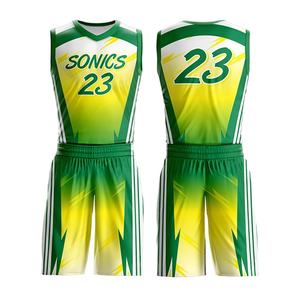 Ensembles de shorts de basketball personnalisés entièrement sublimés, maillots d'équipe, séchage rapide, uniforme de basketball unisexe, grande taille, antibactérien - Product Image 5