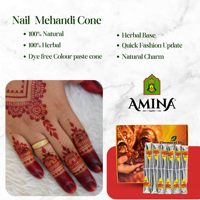 Cônes de henné rouge Jaggery |   Pâte de Mehndi à base de plantes de haute qualité facile à appliquer pour la coloration temporaire des ongles et l'art corporel