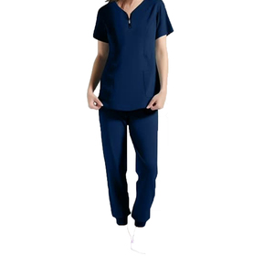 Ensembles de blouses médicales tendance pour femmes, style sportif, manches courtes et pantalon inclus – Vêtements d'hôpital très demandés - Product Image 2