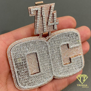 Elegante Collar con Nombre Personalizado con Detalles de Diamantes Cultivados en Laboratorio y Diseño de Hoja de Arce para Joyería de Moda de Lujo - Product Image 5