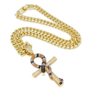Elegant Brass Cross Pendant with Moissanite & Rhodium Plated Design Sparkling Stones for Unisex Party Occasions India - Product Image 3