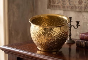 Durable Eco-Friendly Brass Metal Hammered Modern Customized Flower <b>Pot</b> Planter Vase Plant <b>Stand</b> ILAHI's ICOMP-13330 1kg Not - Product Image 5