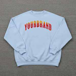 เสื้อสเวตเชิ้ตคอกลมสีฟ้าอ่อนสำหรับผู้หญิง พิมพ์ลายตัวอักษรรูปเปลวไฟ ผ้าฝ้ายถัก 100% ระบายอากาศได้ดี ทรงปกติ เหมาะสำหรับใส่ในฤดูใบไม้ร่วง - Product Image 4