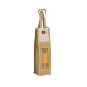 Sacs à vin en jute de qualité supérieure, personnalisables, extra grands, avec poignée, pour offrir en cadeau, à un prix de marché impressionnant - Product Image 1