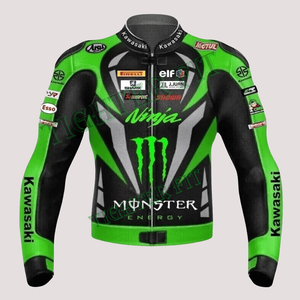 Combinaison de moto en cuir Kawasaki sur mesure, faite à la main, pour homme et femme, perforée, pour l'été. - Product Image 3