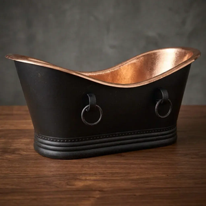 Baignoire autoportante de luxe en cuivre faite à la main, baignoire artisanale en cuivre, équipement de salle de bain en métal haut de gamme pour la maison, le spa et l'hôtel - Product Image 6