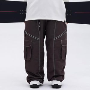 Pantalon de ski unisexe pour adultes, imperméable, chauffant, coupe-vent, écologique, à séchage rapide, en polaire isolante, 10000 mm Tex Polyester - Product Image 3