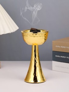 Luxury Gold Metal <b>Bakhoor</b> Burner Mabkhara Arabic <b>Oud</b> Incense Burner Home Fragrance Decor - Product Image 4