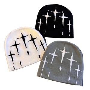 หมวกบีนนี่พิมพ์ลายดิจิตอลแบบวาดมือ โลโก้สั่งทำได้ สำหรับฤดูหนาว ถักหนา อุ่นสบาย แบบพัฟ สีพื้น ลายทั่วไป สำหรับผู้ใหญ่ทั้งชายและหญิง - Product Image 1