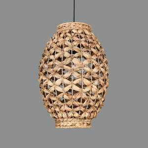 Water Hyacinth <b>Ceiling</b> <b>Light</b> <b>Shade</b> Featuring Handwoven Natural Fiber Design for Decorative Hanging Use - Product Image 2