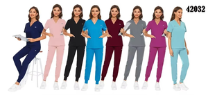 Conjuntos de Uniformes Médicos Premium para Mujer, Personalizables, Uniforme de Enfermera de Hospital, Top con Cuello en V, Pantalones Jogger, Ropa de Trabajo para Doctoras y Enfermeras - Product Image 5
