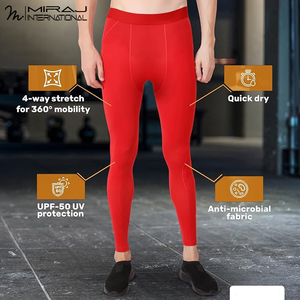 <b>For</b> Wholesale Solid Red Color Good Supplier Elastic Waist Full Length New Trendy Premium Quality Comfortable <b>Compression</b> Legging - Product Image 4