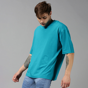 เสื้อยืดโอเวอร์ไซส์ผู้ชายผ้าฝ้าย 100% พิมพ์ลายโลโก้ ไซส์พลัส เสื้อยืดไซส์ใหญ่พิเศษ ทรงหลวม เสื้อยืดผู้ชาย ROCKHINT - Product Image 4