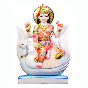 Diosa de la Mármol Brahmani Moorti |   Ídolo de la Diosa Brahmani Hecho a Mano para Templo – Maliyas - Product Image 1