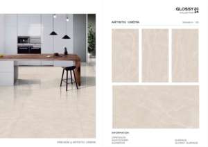 Carrelage en porcelaine brillant classique 600x1200, grand format, surface polie de qualité supérieure, pour murs et sols, utilisation intérieure et extérieure moderne - Product Image 2