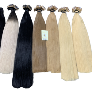 ผมต่อจากมนุษย์เวียดนามแบบสองชั้นทำจากเทปซูเปอร์เวฟทรงหลวมสีดำน้ำตาลเข้มมีหนังกำพร้าตรงตามแนวธรรมชาติ - Product Image 1