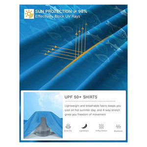 Camiseta con Capucha de Protección Solar UPF 50+, Camiseta de Pesca de Manga Larga con Protección UV, Ligera, Transpirable y de Secado Rápido para Hombre - Product Image 5