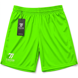 Shorts d'entraînement de football pour hommes, shorts de sport verts, taille élastique, séchage rapide, impression de logo par transfert thermique, équipement d'entraînement performant - Product Image 4
