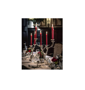 Candelabro de aluminio plateado de larga duración ideal para planificadores de fiestas, salas de banquetes y diseño de mesa de recepción - Product Image 6