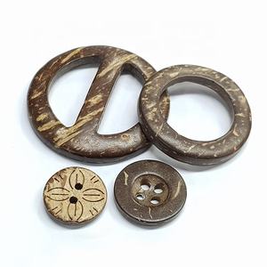 Hebilla de botón de coco láser, material natural, bonito - Product Image 5