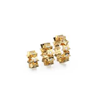 Cuentas Hechas a Mano con Diamantes Reales y Oro Sólido de 18k, Diseño de Rueda Eterna - Product Image 4