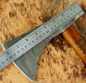 Hache artisanale en acier Damas, manche en bois de rose, manche intégral, 19 pouces, hache de survie, hache en cuir, hache forgée, hache artisanale - Product Image 5