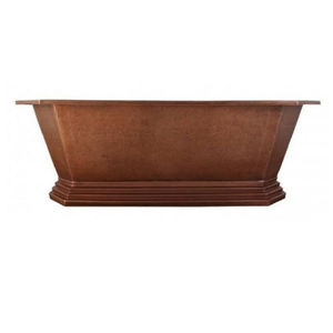 Bañera de Cobre Puro Independiente, Ecológica, con Acabado Verde Pátina y Cobre, Bañera Metálica de Gran Tamaño para Uso en Baños - Product Image 3