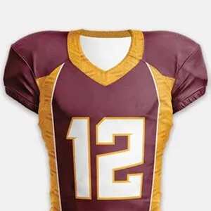 Nuevo Uniforme de Fútbol Americano Personalizado de Alta Calidad y Transpirable, Manga Corta, 100% Poliéster, Ropa Deportiva - Product Image 4