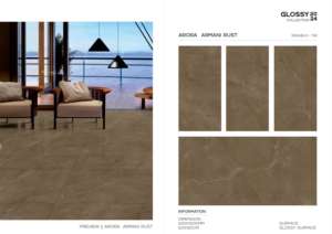 Azulejos de Porcelana Esmaltada de Alto Brillo de 600x1200 mm, Azulejos de Gran Tamaño para Pisos, para Construcción Interior Moderna - Product Image 4