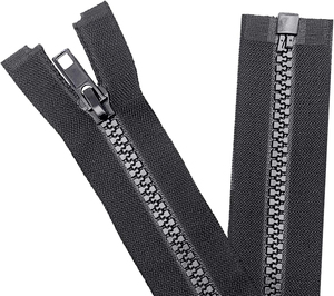 Fermetures éclair en spirale en plastique à extrémité ouverte personnalisées pour vestes, vêtements, articles vestimentaires – Durables, légères, séparables - Product Image 1