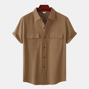 เสื้อเชิ้ตผู้ชายแขนยาวลายสก็อตย้อมเส้นด้ายแบบลำลอง ผ้าฝ้าย 100% ไซส์ใหญ่ ระบายอากาศได้ดี ติดกระดุม ผลิตตามแบบ OEM ODM ขายส่ง - Product Image 2