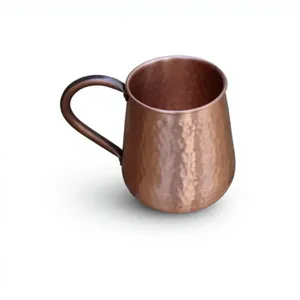 Mug en cuivre martelé noir, doublure en cuivre pur, mug Moscow Mule, mug artisanal en cuivre, tasse en cuivre noir mat de luxe - Product Image 2