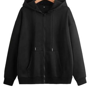 Sweat à capuche unisexe à fermeture éclair de haute qualité avec motif strass Design à épaules tombantes entièrement personnalisable pour les hommes-Vêtements d'hiver - Product Image 1