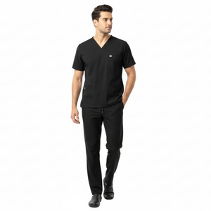 Tenues médicales unisexes 2026 de qualité supérieure avec col en V et trois poches pour hommes - Product Image 3