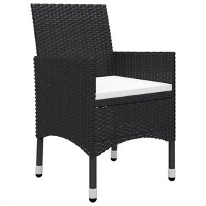 Ensemble de salle à manger en bois d'acacia massif noir avec grandes chaises, idéal pour le jardin - Product Image 6
