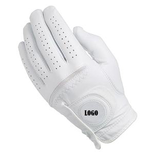 Gants de golf en cuir de cabretta de mouton blanc sur mesure de qualité supérieure, cuir véritable haut de gamme avec emballage premium pour le sport - Product Image 5