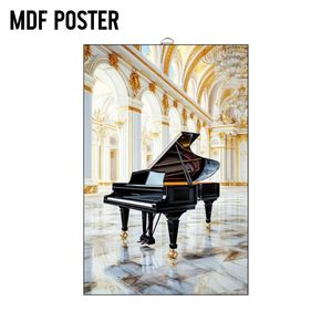 Affiches modernes en MDF avec design personnalisé, noir piano, décorations pour la maison - Product Image 2