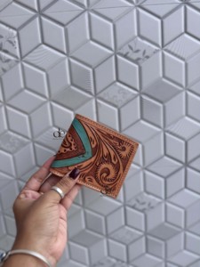 New Trending Hand Tooled Leather <b>Wallet</b> Men's <b>Long</b> Zipper Multi Uses <b>Wallet</b> Hot Sale Fashion Tan Color Cash Holder Gift for Him - Product Image 3