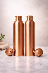 <b>Slim</b> fit copper bottle for easy <b>storage</b> bulk export private branding and international wholesale supply chains - Product Image 2