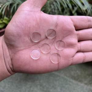 Venta al por Mayor de Gemas Sueltas de Cuarzo Cristalino Redondas y Planas Personalizadas, Lote de Cristales Raul Hechos a Mano para Joyería - Product Image 1