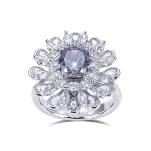 Luxury 18K White Gold Jewelry 2CT Cushion Cut Lab Grown Diamond Engagement <b>Ring</b> Gold Lab Diamond <b>Ring</b> - Product Image 6