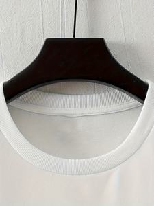 Camiseta de Hombre al por Mayor, 100% Algodón Grueso, Cuello Redondo, Logotipo Frontal, Sólida, Transpirable, Antiarrugas, de Secado Rápido, Estilo Hip Hop Casual - Product Image 5