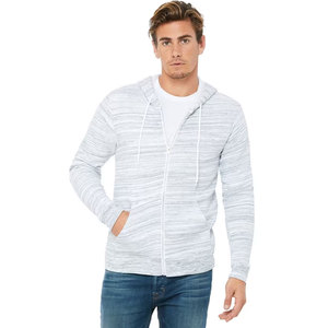 BELLA+CANVAS Sweat à capuche unisexe en molleton éponge avec fermeture éclair pour hommes et femmes, coupe moderne, léger, sweat à capuche uni avec logo de la marque - Product Image 6