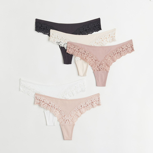 Wholesale Low-Rise Cartoon Pattern Anti-Bacterial Cotton Thongs Briefs for Plus-Sized Women Sexy Style ODM - Product Image 1