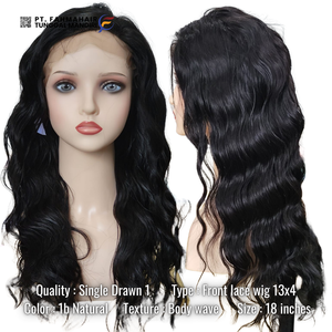 100% Peluca de encaje frontal de extensión de cabello virgen de cutícula alineada Natural de Indonesia en estilo recto enredado libre de longitud larga - Product Image 5