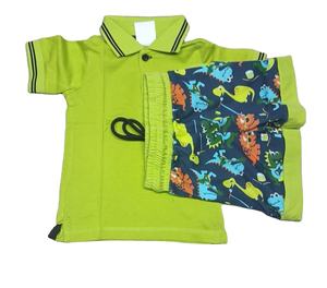 Conjunto de Ropa Interior Casual de Verano para Niños, 100% Algodón, con Patrón de Dibujos Animados, Pantalones Cortos de Tela Suave y Opciones de Camiseta/Chaqueta - Product Image 1