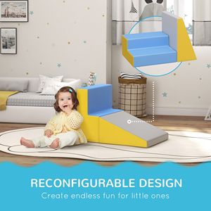 Set Contemporaneo di 2 Pezzi per Arrampicata e Gioco Indoor, Struttura per Attività di Gioco, Gattonamento e Arrampicata - Product Image 4